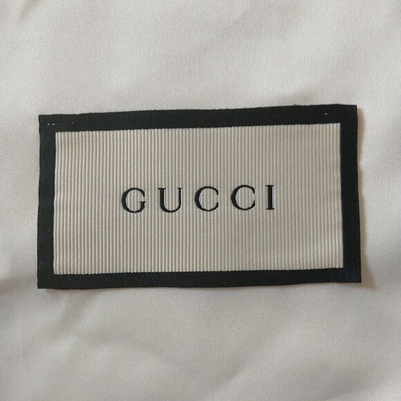 Gucci Shoe Dust Bag Drawstring Satin Storage Travel Bag Logo 6.5x15” - Picture 2 of 5